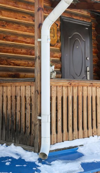 Porch Downspout Installation in Woodbridge